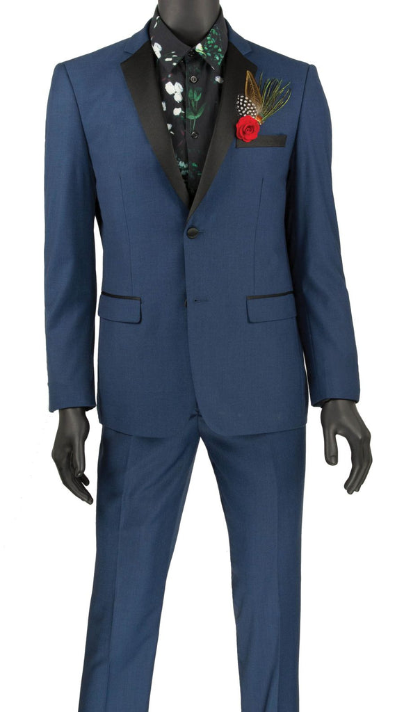 Vinci Men Tuxedo T-US900-Blue - Church Suits For Less