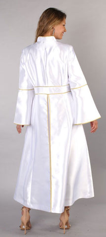 Tally Taylor Church Robe 4731C-White/Gold - Church Suits For Less