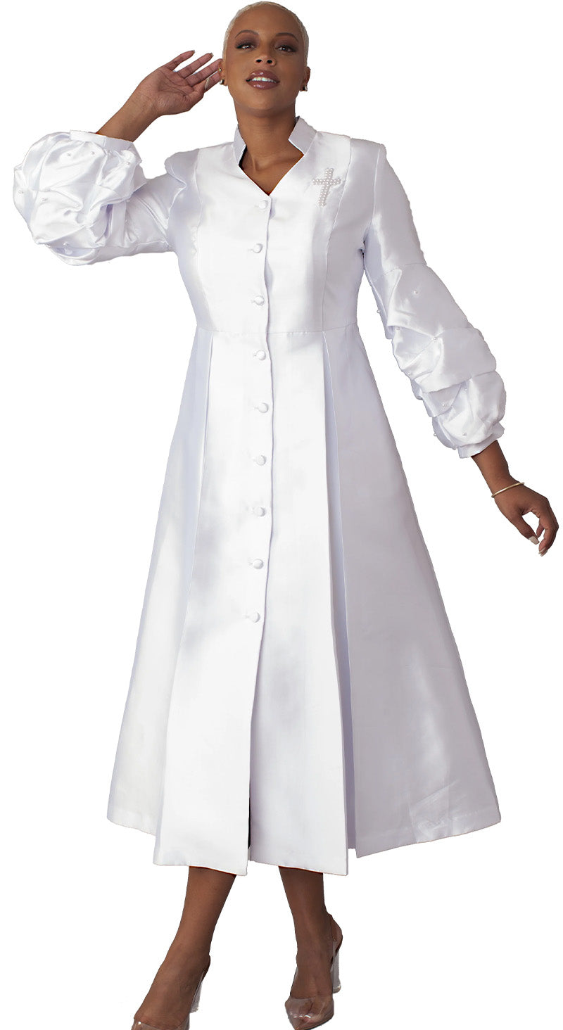 Tally Taylor Church Robe 4730-White - Church Suits For Less