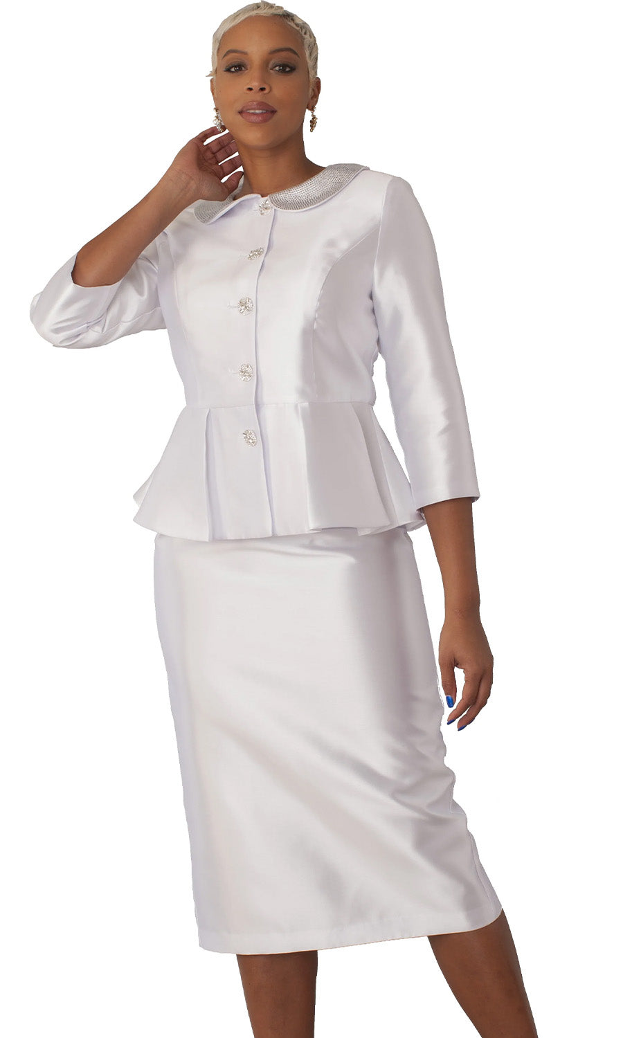 Tally Taylor Church Suit 4811-White - Church Suits For Less