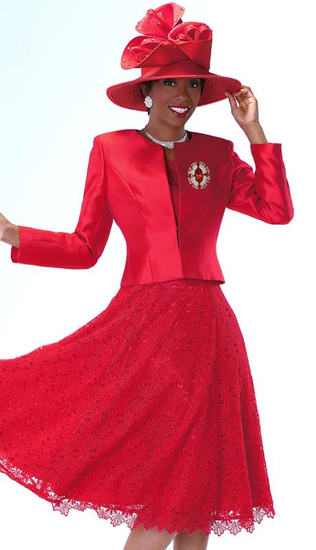 Tally Taylor Dress 4529-Red - Church Suits For Less
