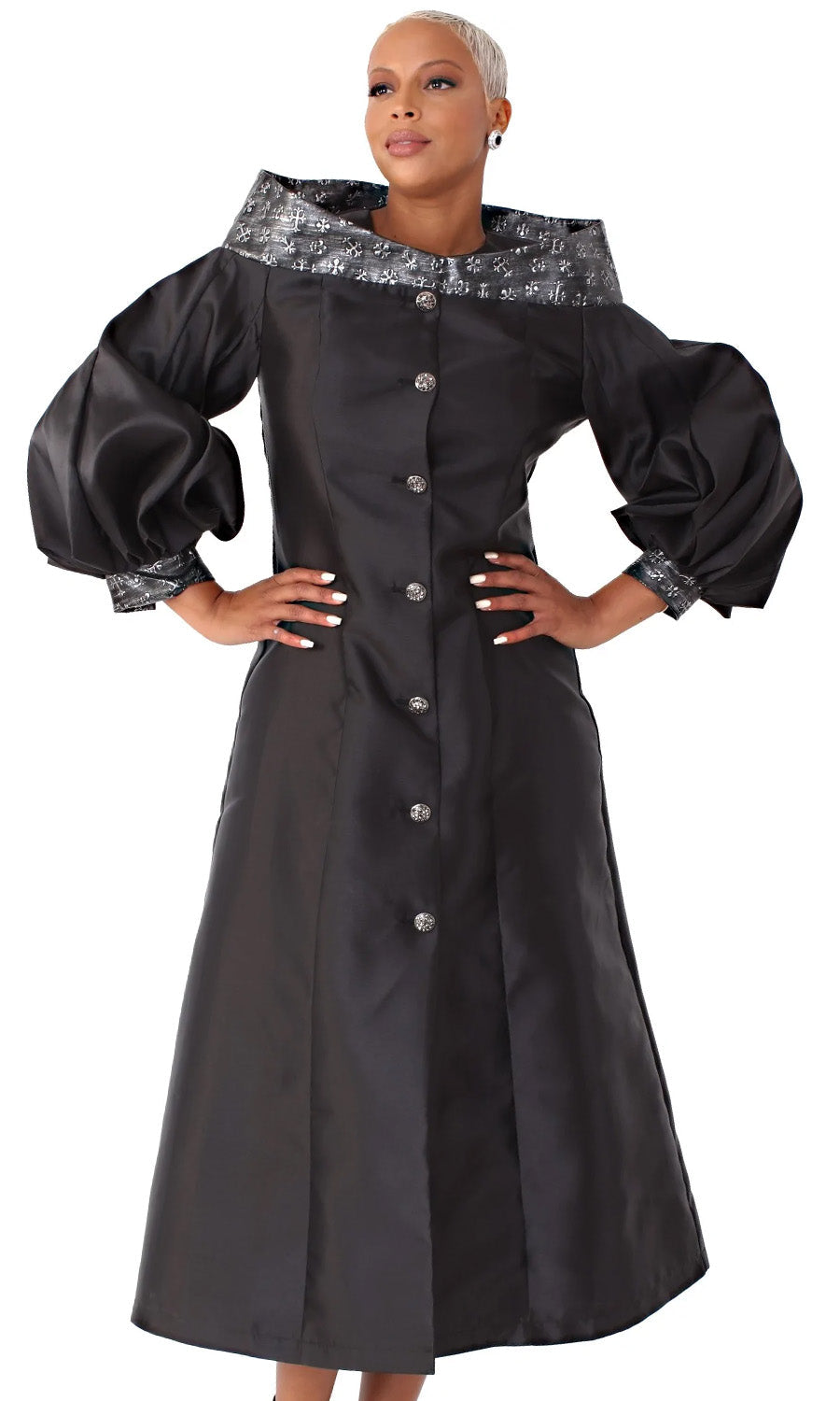 Tally Taylor Church Robe 4803C-Black - Church Suits For Less