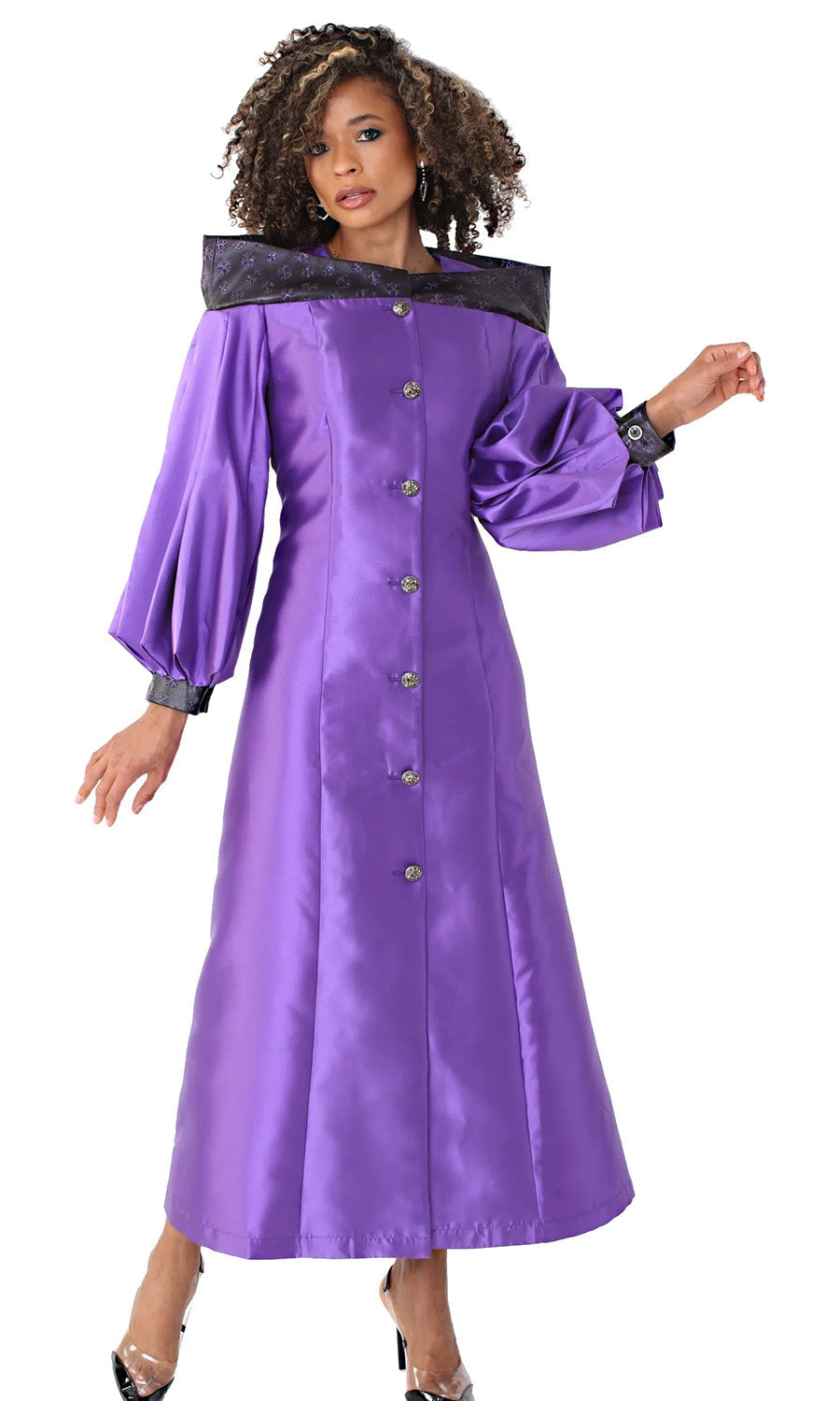 Tally Taylor Church Robe 4803C-Purple - Church Suits For Less