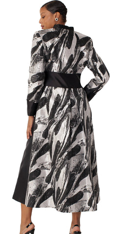 Tally Taylor Church Robe 4821-Black/Silver - Church Suits For Less