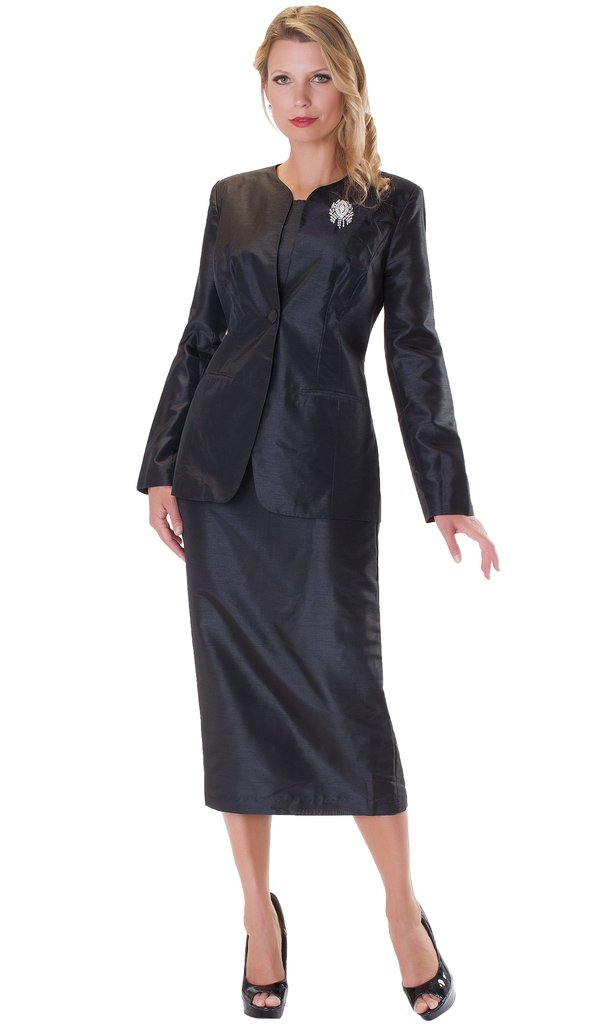Tally Taylor Suit 4350-Black - Church Suits For Less