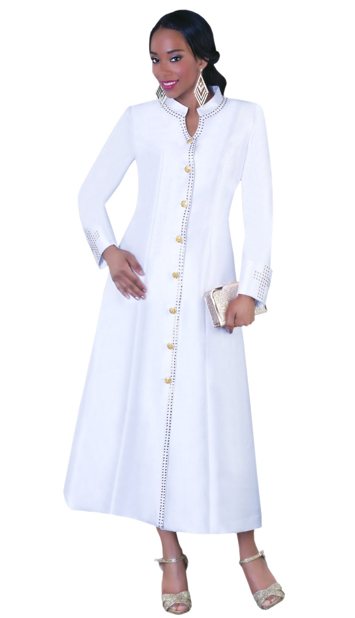 Tally Taylor Church Robe 4445-White - Church Suits For Less