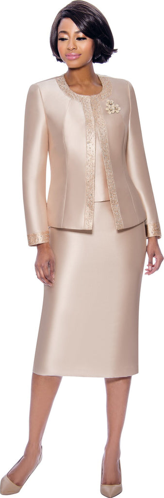 Terramina Suit 7637-Champagne - Church Suits For Less
