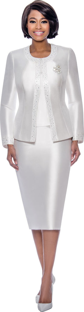 Terramina Suit 7637-White - Church Suits For Less
