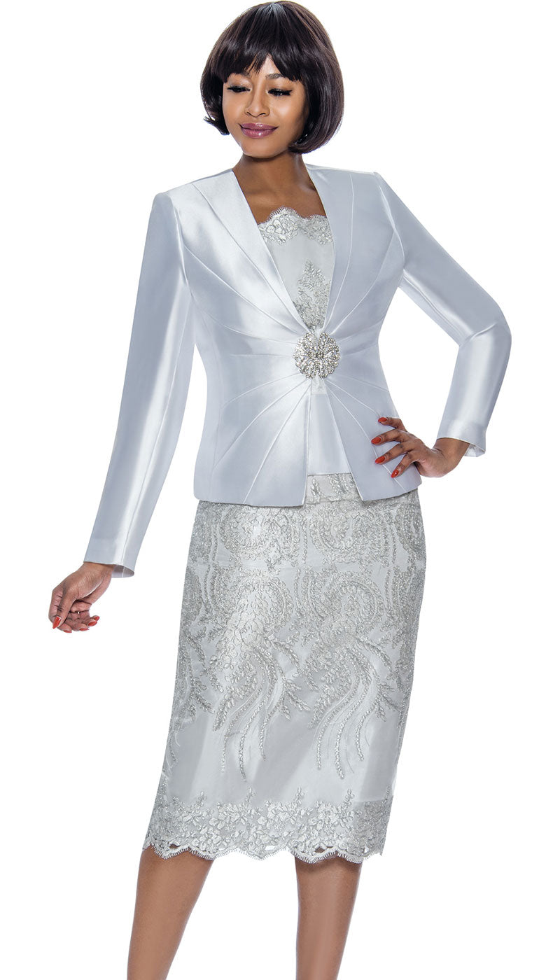 Terramina Suit 7817-White | Church suits for less