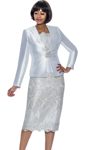 Terramina Suit 7817-White - Church Suits For Less