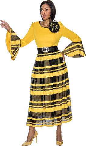Terramina Church Dress 7049-Yellow - Church Suits For Less