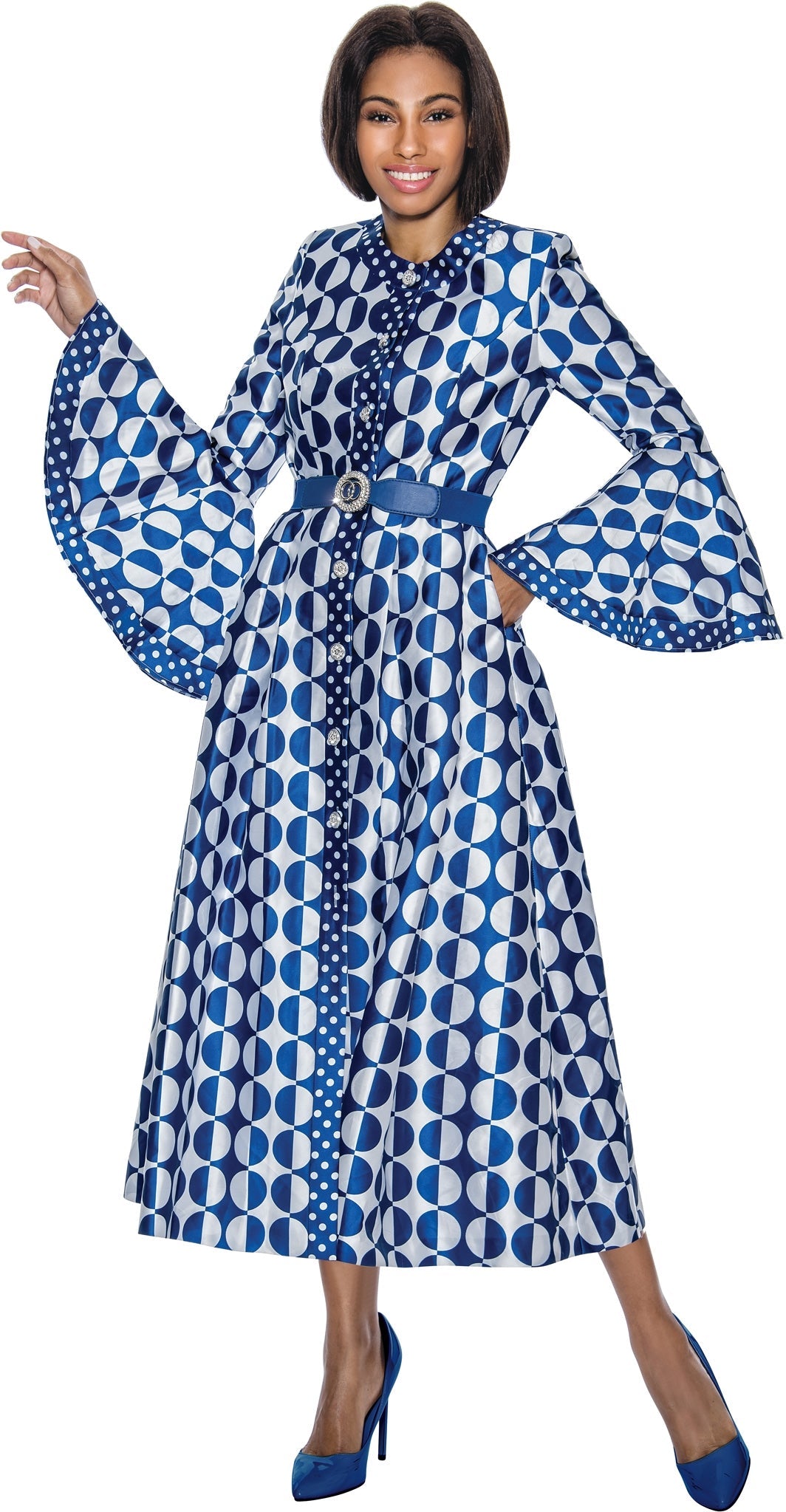 Terramina Church Dress 7071C-Royal Blue - Church Suits For Less
