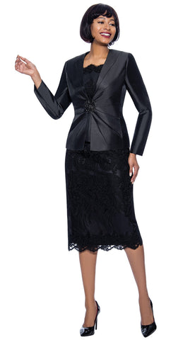Terramina Suit 7817-Black - Church Suits For Less