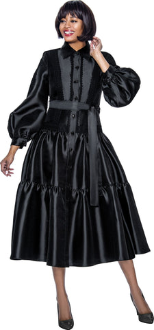 Terramina Church Dress 7029-Black