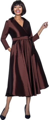 Terramina Church Dress 7869-Brown - Church Suits For Less