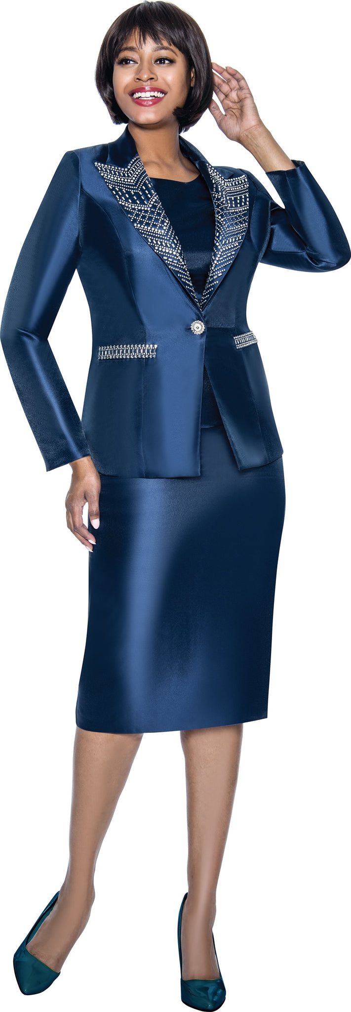 Terramina Church Suit 7023-Navy - Church Suits For Less