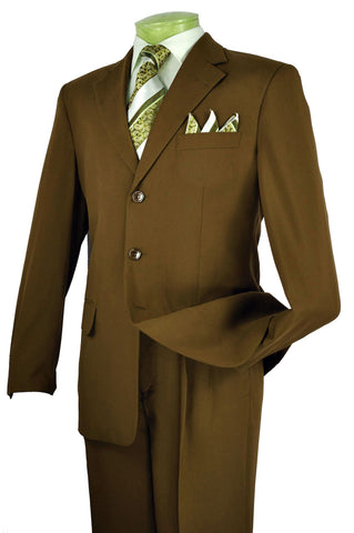 Vinci Men Suit 3PP-Brown