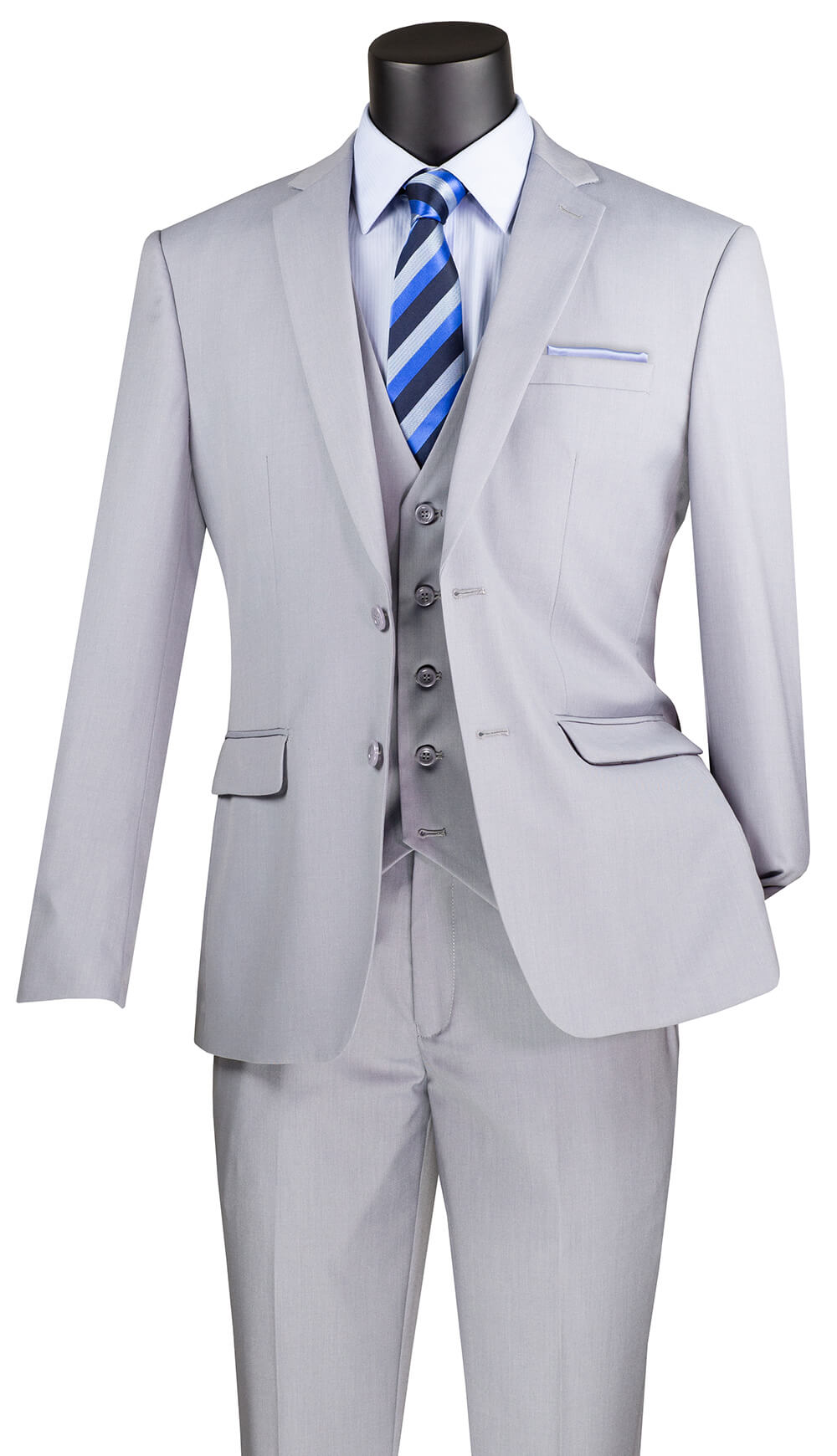 Vinci Suit SV2900-Lt. Grey - Church Suits For Less
