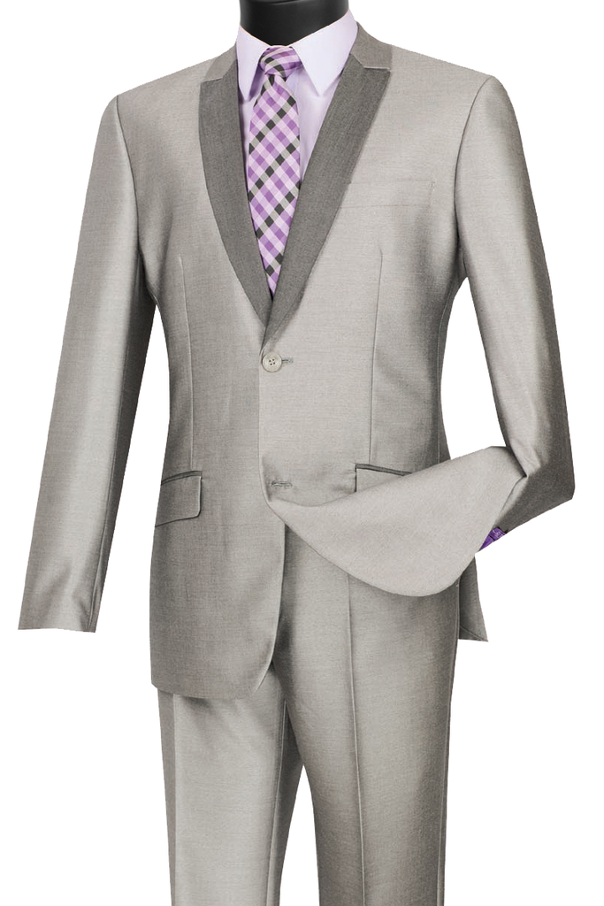 Vinci Suit S2PS-1-Gray - Church Suits For Less