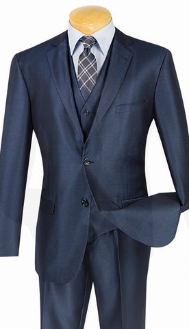 Vinci Suit SV2R-3-Midnight Blue - Church Suits For Less