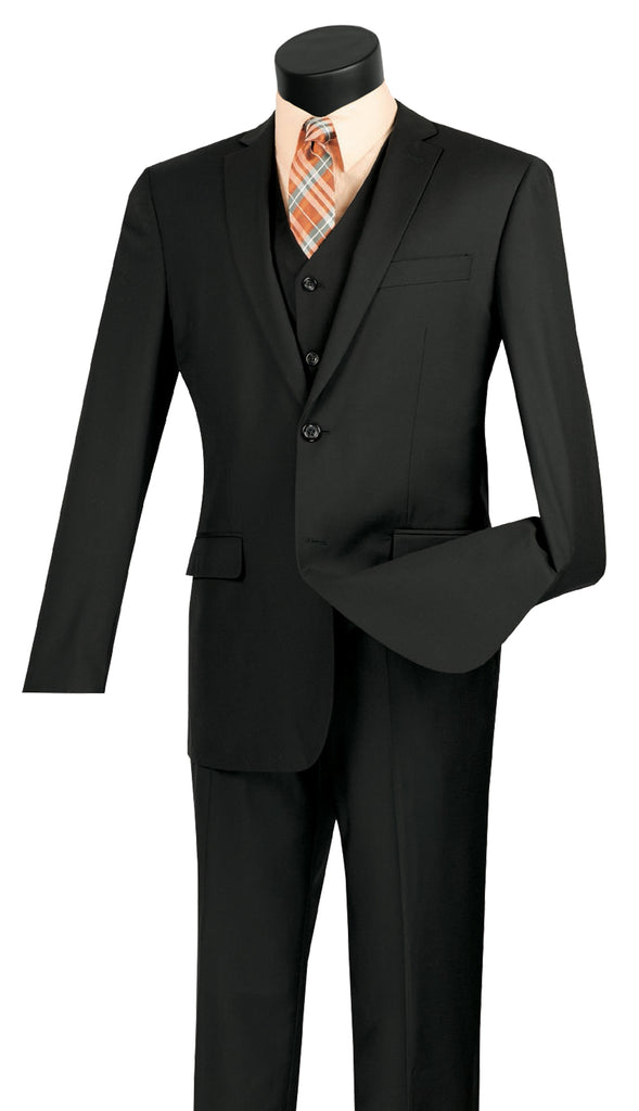 Vinci Suit SV2900-Black - Church Suits For Less