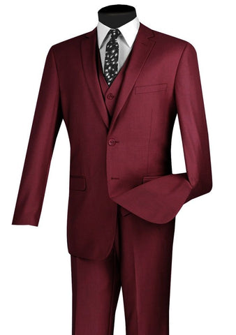 Vinci Suit SV2900-Burgundy - Church Suits For Less