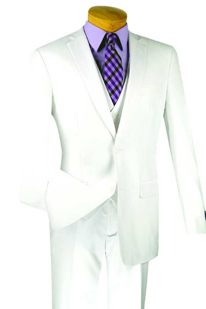 Vinci Suit SV2900-White - Church Suits For Less