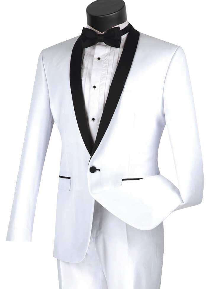 Vinci Tuxedo T-SS-White - Church Suits For Less