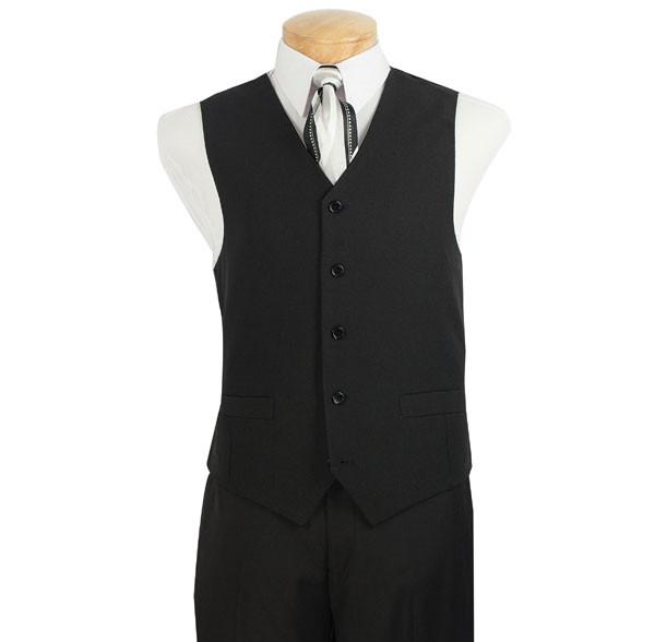 Vinci Vest V-PP-Black - Church Suits For Less