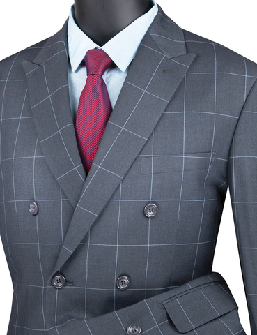 Vinci Men Suit MDW-1-Gray - Church Suits For Less