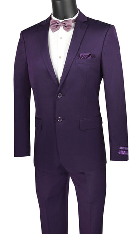 Vinci Men Suit US2R-2-Purple