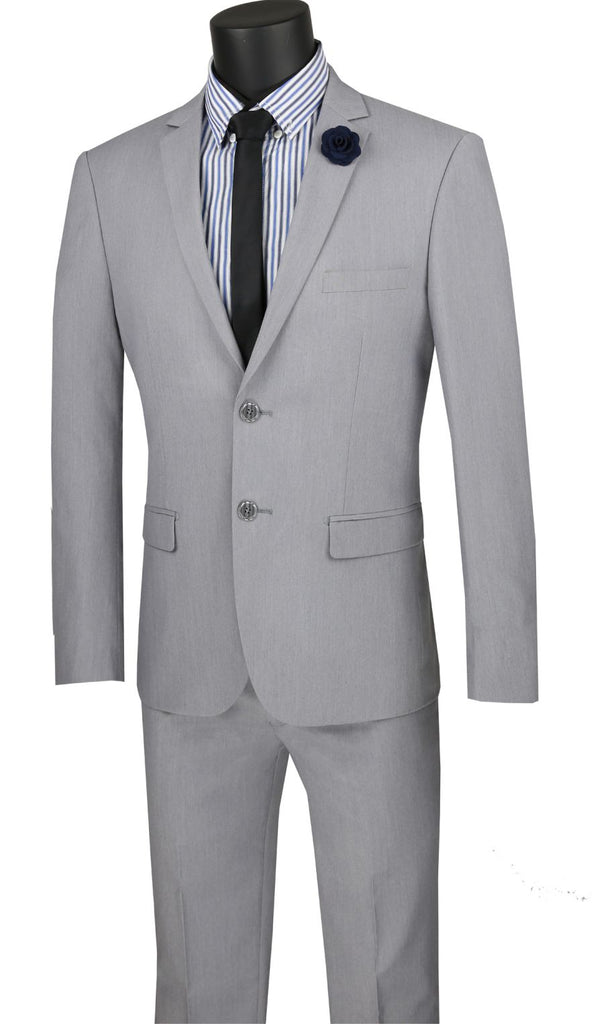 Vinci Men Suit USDX-1-Grey - Church Suits For Less