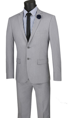 Vinci Men Suit USDX-1C-Grey - Church Suits For Less