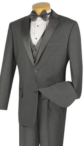 Vinci Men Tuxedo 4TV-1-Gray - Church Suits For Less