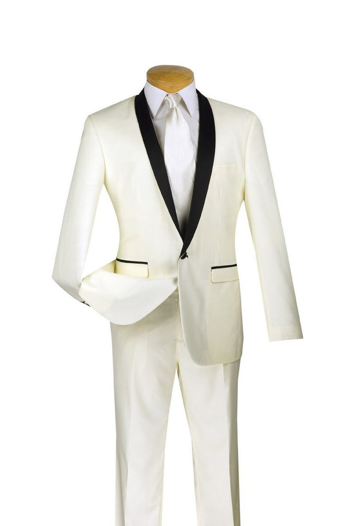 Vinci Tuxedo T-SS-Ivory - Church Suits For Less