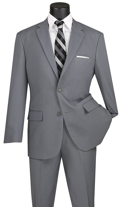Vinci Suit 2PP-Medium Gray - Church Suits For Less