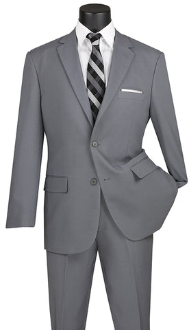 Vinci Suit 2PPC-Medium Gray - Church Suits For Less