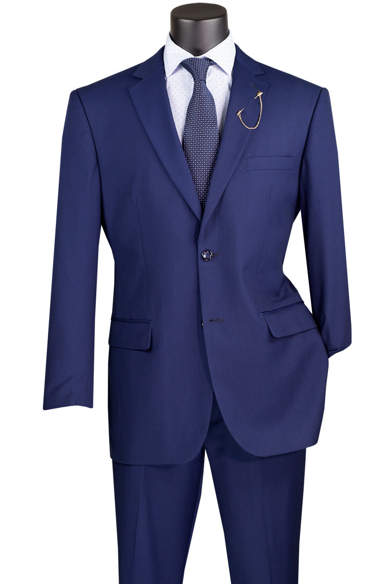 Vinci Men Suit F-2C900-Patriot Blue - Church Suits For Less