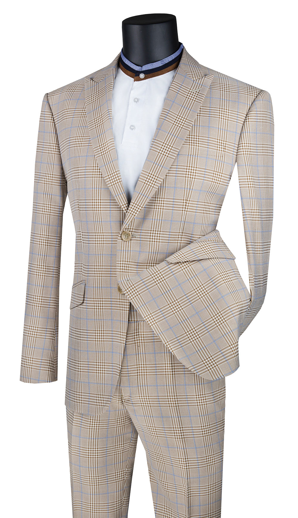 Slim Fit Men Suit S2RW-1-Beige - Church Suits For Less