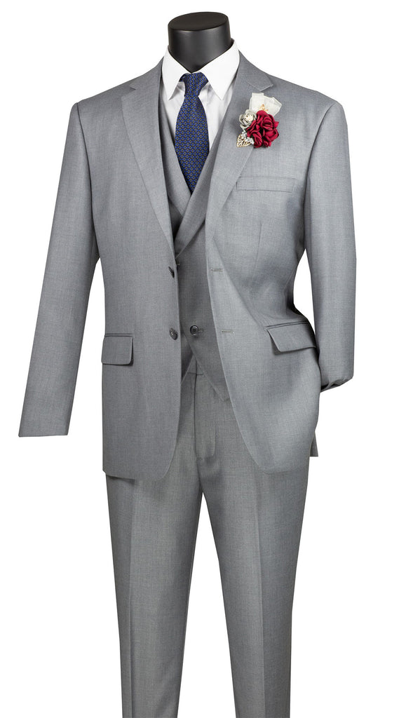 Vinci Suit MV2TR-Light Grey - Church Suits For Less