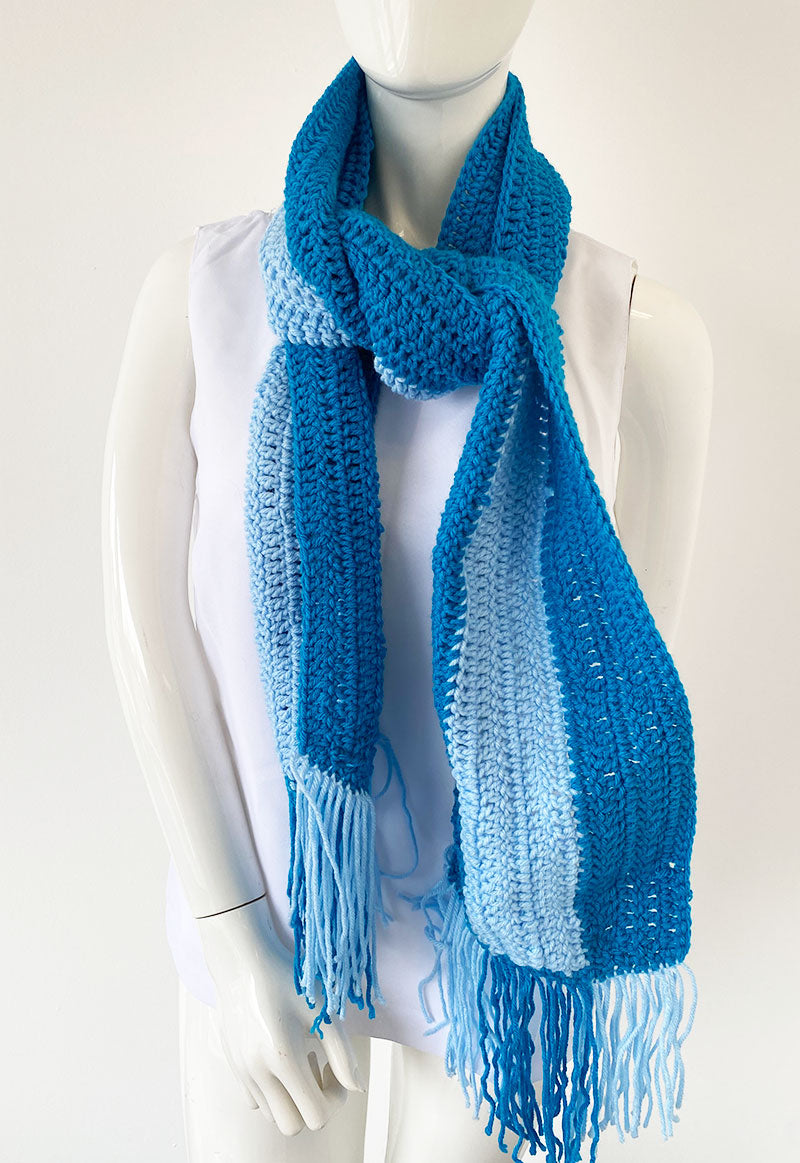 Women Fashion Scarf 004-Teal - Church Suits For Less