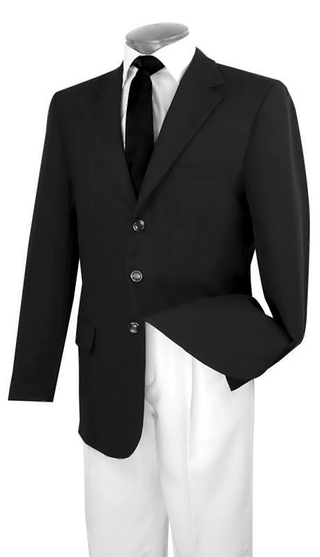 Vinci Men Blazer Z-3PP-Black - Church Suits For Less