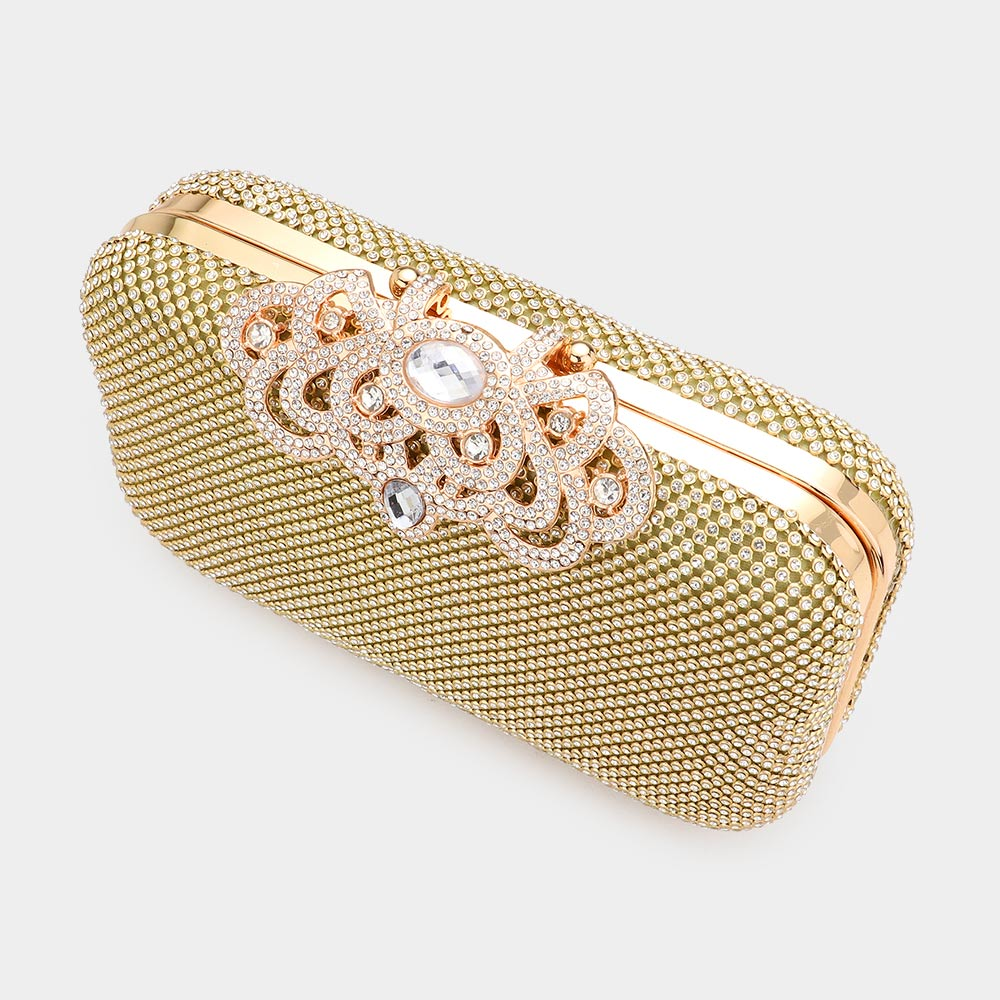Women Fashion Clutch BDF-9207 Gold - Church Suits For Less