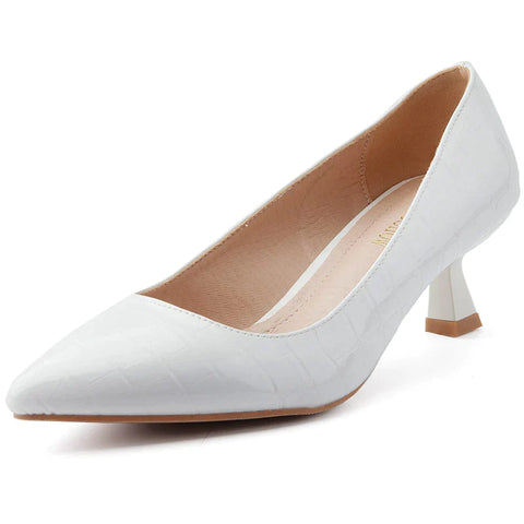 Women's Church Shoes-8846 White - Church Suits For Less