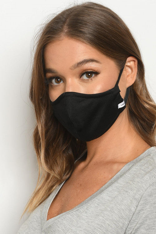 Women Fashion Face Mask-032-Black - Church Suits For Less