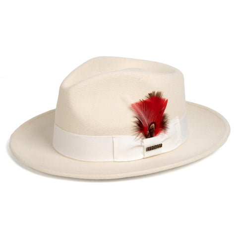 Men Church Fedora Hat -Off-White