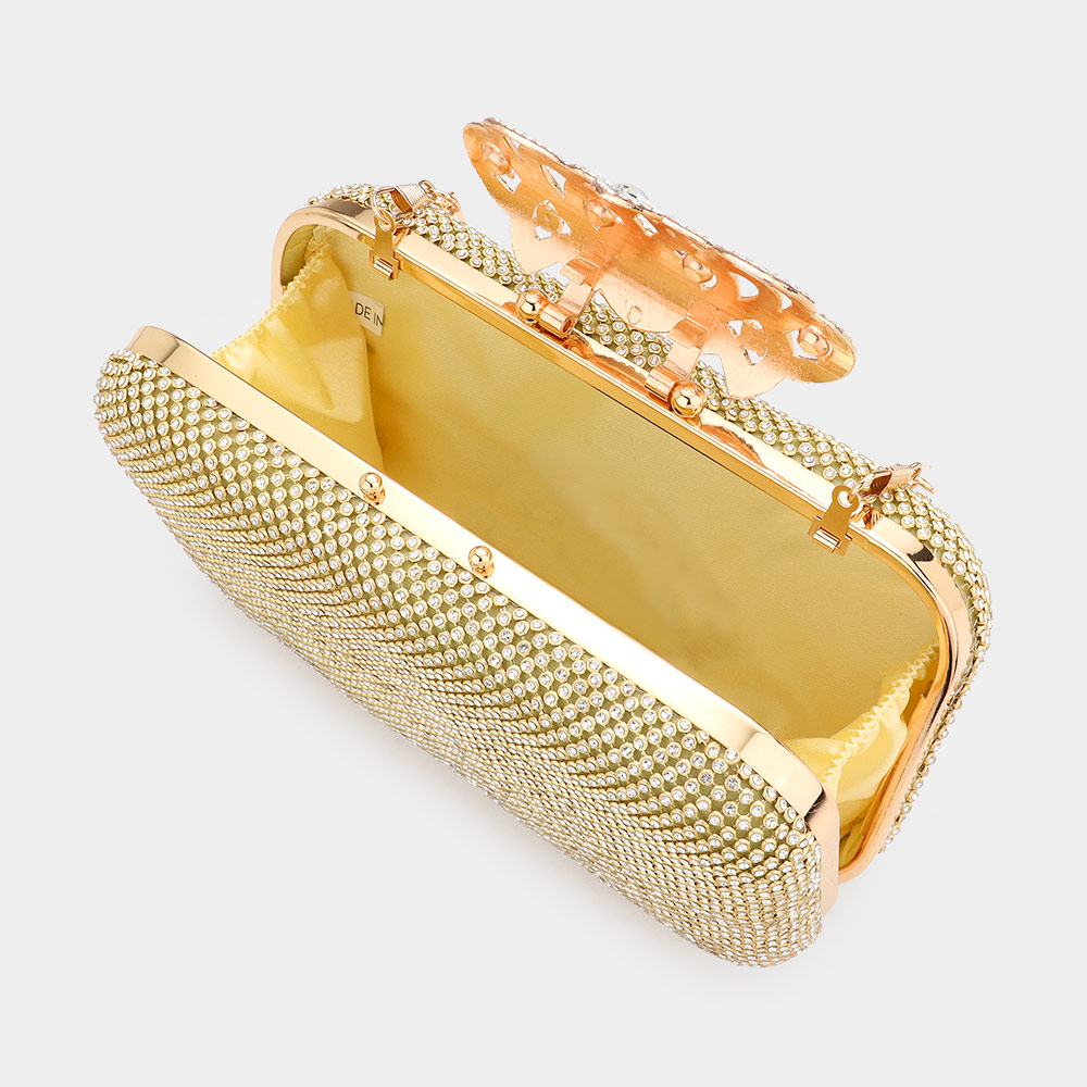 Women Fashion Clutch BDF-9207 Gold - Church Suits For Less