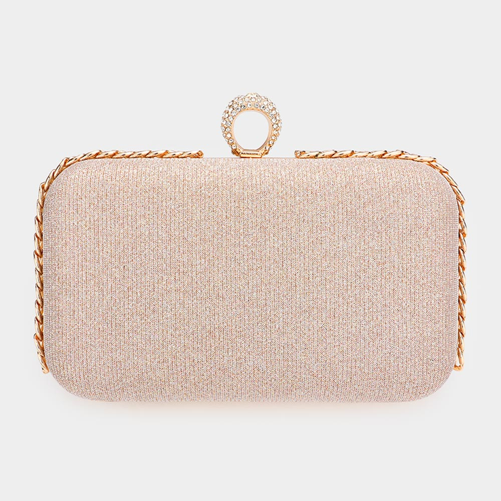 Women Fashion Church Clutch BDF-331 Peach - Church Suits For Less