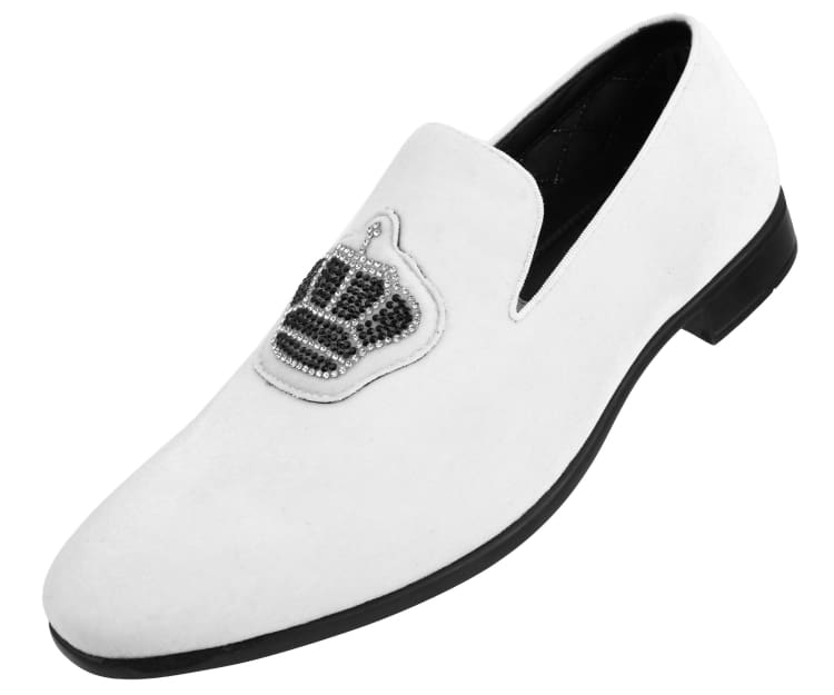 Men's Dress Shoe Crown White - Church Suits For Less
