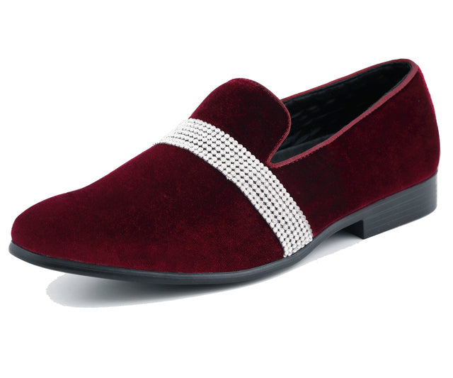Men Dress Shoes-MSD-MONA667 Burgundy - Church Suits For Less